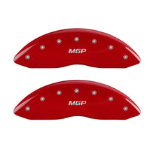 Load image into Gallery viewer, MGP 4 Caliper Covers Engraved Front &amp; Rear Volt Yellow finish black ch