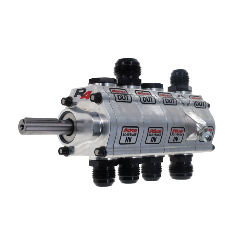 Peterson Fluid Systems R4 4-Stage Oil Pump - Left Side Mount - Rear Drive