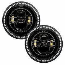 Load image into Gallery viewer, Oracle 7in High Powered LED Headlights - Black Bezel - ColorSHIFT 2.0 NO RETURNS