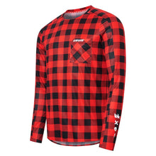 Load image into Gallery viewer, USWE Flannel Long Sleeve Lightweight Off-Road Jersey Flame Red - XL