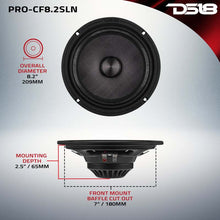 Load image into Gallery viewer, DS18 8in 200 Watts RMS 2 ohm Mid-Range Loudspeaker Neodymium Shallow