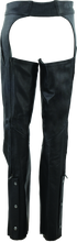 Load image into Gallery viewer, Kuryakyn By River Road Plains Leather Chaps Black Womens - Small