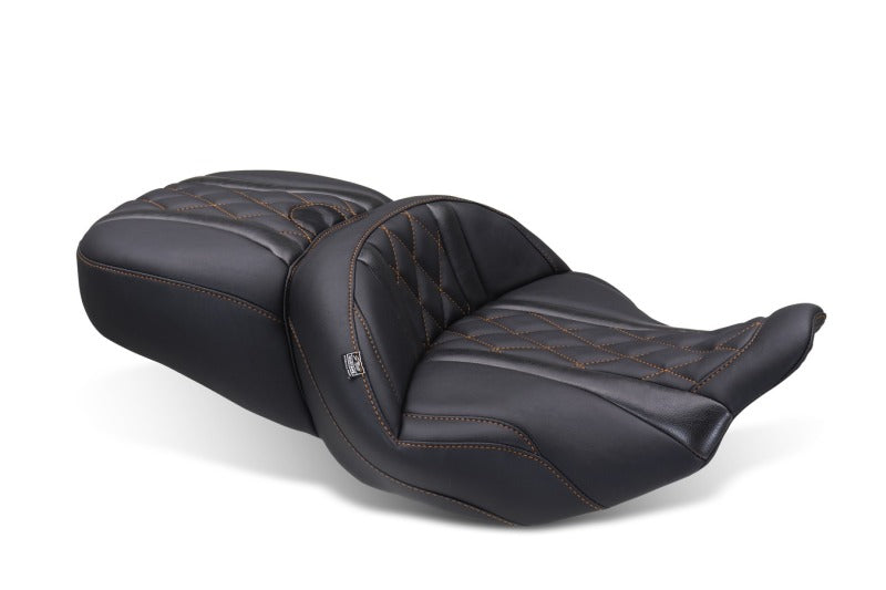 Mustang 2023-2025 Harley CVO Road Glide (ST) Super Touring Deluxe Diamond One-Piece, 2 UP Black