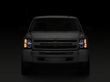 Load image into Gallery viewer, Raxiom 07-13 Chevrolet Silverado 1500 LED Halo Projector Headlights- Black Housing- Clear Lens