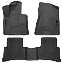 Load image into Gallery viewer, Husky Liners 2017 Kia Sportage Weatherbeater Front and Second Row Black Floor Liners