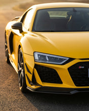 Load image into Gallery viewer, 2022–2023 Audi R8 V10 GT &amp; Performance Coupe P-Style Front Bumper Canards – Dry Carbon Fiber