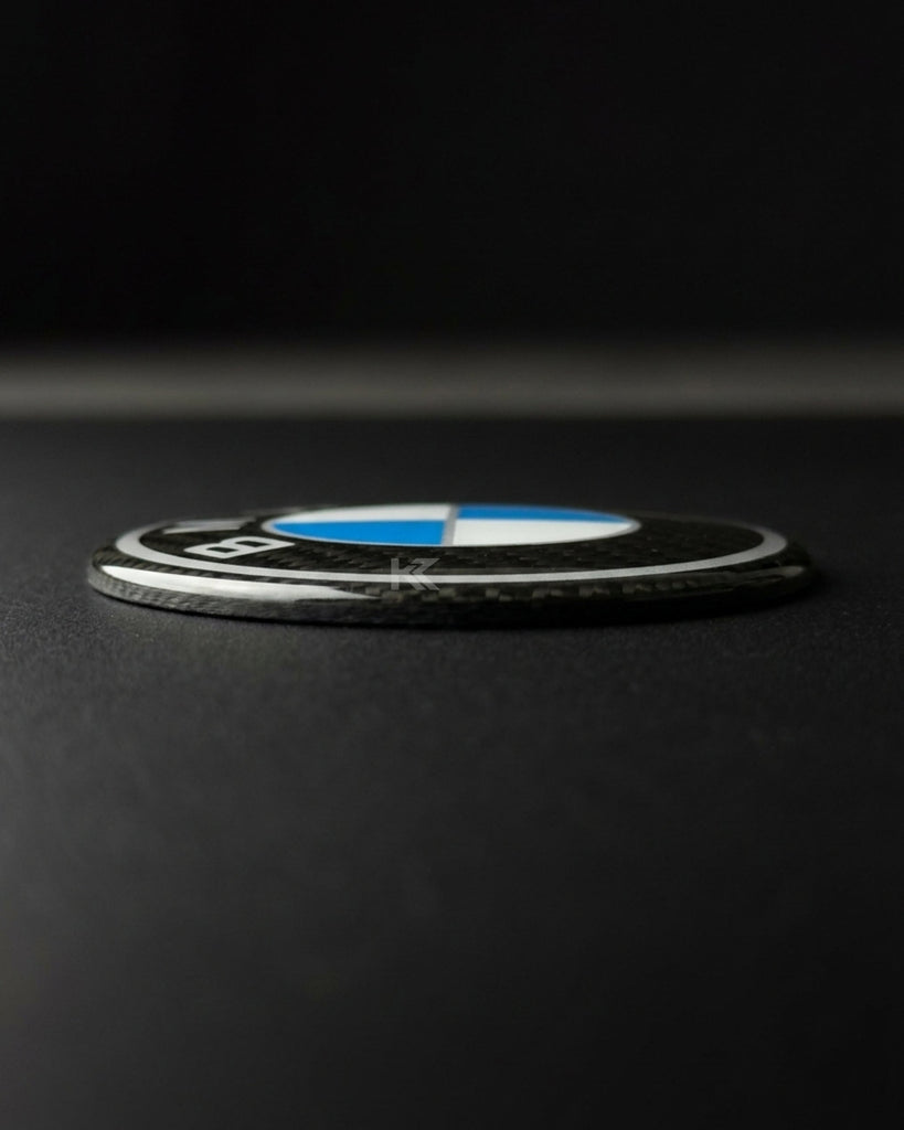 BMW Hood, Trunk & Steering Wheel Emblem Roundel Overlays – Carbon Fiber