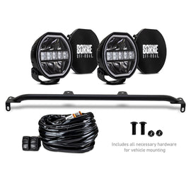 Borne Off-Road 2021+ Ford Bronco Direct Fit Lights - Mod Bumper - 2in x 7in Round - Bumper