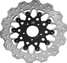 Load image into Gallery viewer, Twin Power 08-Up Touring 06-17 Dyna Front 11.8 Scalloped Floating Rotor Black Mesh