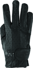 Load image into Gallery viewer, Kuryakyn By River Road Tucson Leather Perforated Gloves Black Womens - Small