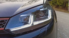 Load image into Gallery viewer, Volkswagen Golf MK6 Red, Silver, and Black Projector with Dynamic Signal LED Headlights (2009 - 2013)