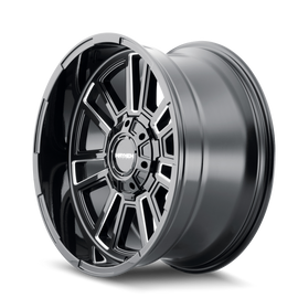 Mayhem 8115 Apollo 20x9 / 8x170 BP / 0mm Offset / 125.2mm Hub Black w/ Milled Spokes Wheel