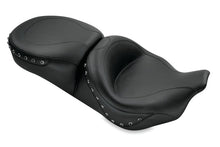 Load image into Gallery viewer, Mustang 08-21 Electra Glide,Rd Glide,Rd King,Str Glide Touring 1PC Seat w/ Blk Pearl Studs - Black