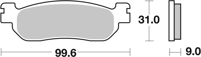 Brembo OE 99-02 Yamaha YZF R6 600cc Brake Pad - Rear