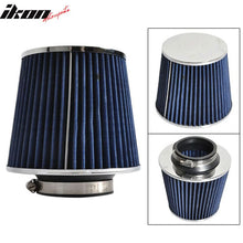 Load image into Gallery viewer, Blue 3" 76MM Inlet Race Performance Air Intake Cone Filter Replacement