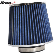 Load image into Gallery viewer, Blue 3" 76MM Inlet Race Performance Air Intake Cone Filter Replacement