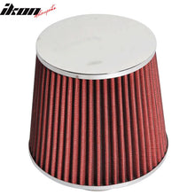 Load image into Gallery viewer, Universal Fitment 3in Race Performance Cold Airintake Cone Filter Red