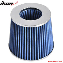 Load image into Gallery viewer, Universal Fitment 3.5 In Race Performance Cold Air Intake Filter Blue