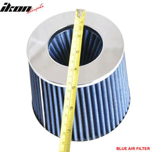 Load image into Gallery viewer, Universal Fitment 3.5 In Race Performance Cold Air Intake Filter Blue