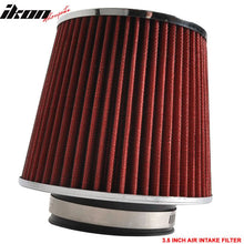 Load image into Gallery viewer, Universal Fitment 3.5 Inch Race Performance Cold Air Intake Filter Red