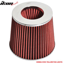 Load image into Gallery viewer, Universal Fitment 3.5 Inch Race Performance Cold Air Intake Filter Red