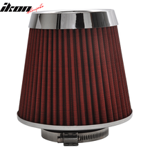 Load image into Gallery viewer, Universal Fit Honda Mesh 3 Inch Cold Air Intake Cone Filter Red/Chrome