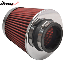 Load image into Gallery viewer, Universal Fit Honda Mesh 3 Inch Cold Air Intake Cone Filter Red/Chrome
