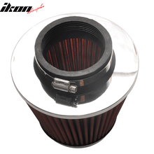 Load image into Gallery viewer, Universal Fit Honda Mesh 3 Inch Cold Air Intake Cone Filter Red/Chrome