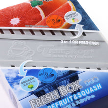 Load image into Gallery viewer, Tree Frog 2-in-1 Fresh Box Duo Air Freshener Gel - Lemon Squash/Grapefruit