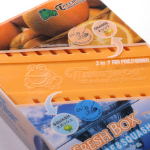 Load image into Gallery viewer, Tree Frog 2-in-1 Fresh Box Duo Air Freshener - 200g Gel Lemon/Orange