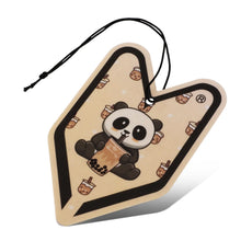 Load image into Gallery viewer, Young Leaf Boba Panda Milk Tea Paper Hanging Air Freshener