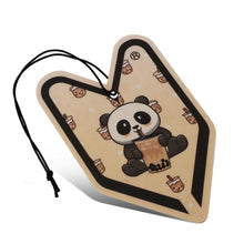 Load image into Gallery viewer, Young Leaf Boba Panda Milk Tea Paper Hanging Air Freshener