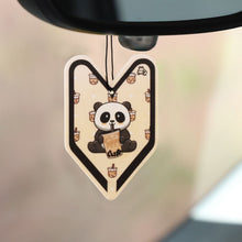 Load image into Gallery viewer, Young Leaf Boba Panda Milk Tea Paper Hanging Air Freshener