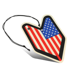 Load image into Gallery viewer, Young Leaf USA Flag Cherry Squash Paper Hanging Air Freshener