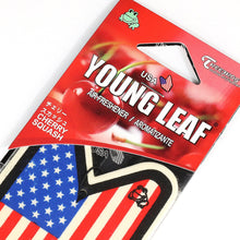 Load image into Gallery viewer, Young Leaf USA Flag Cherry Squash Paper Hanging Air Freshener