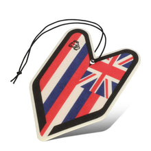 Load image into Gallery viewer, Hawaii Flag Young Leaf Squash X Paper Hanging Air Freshener