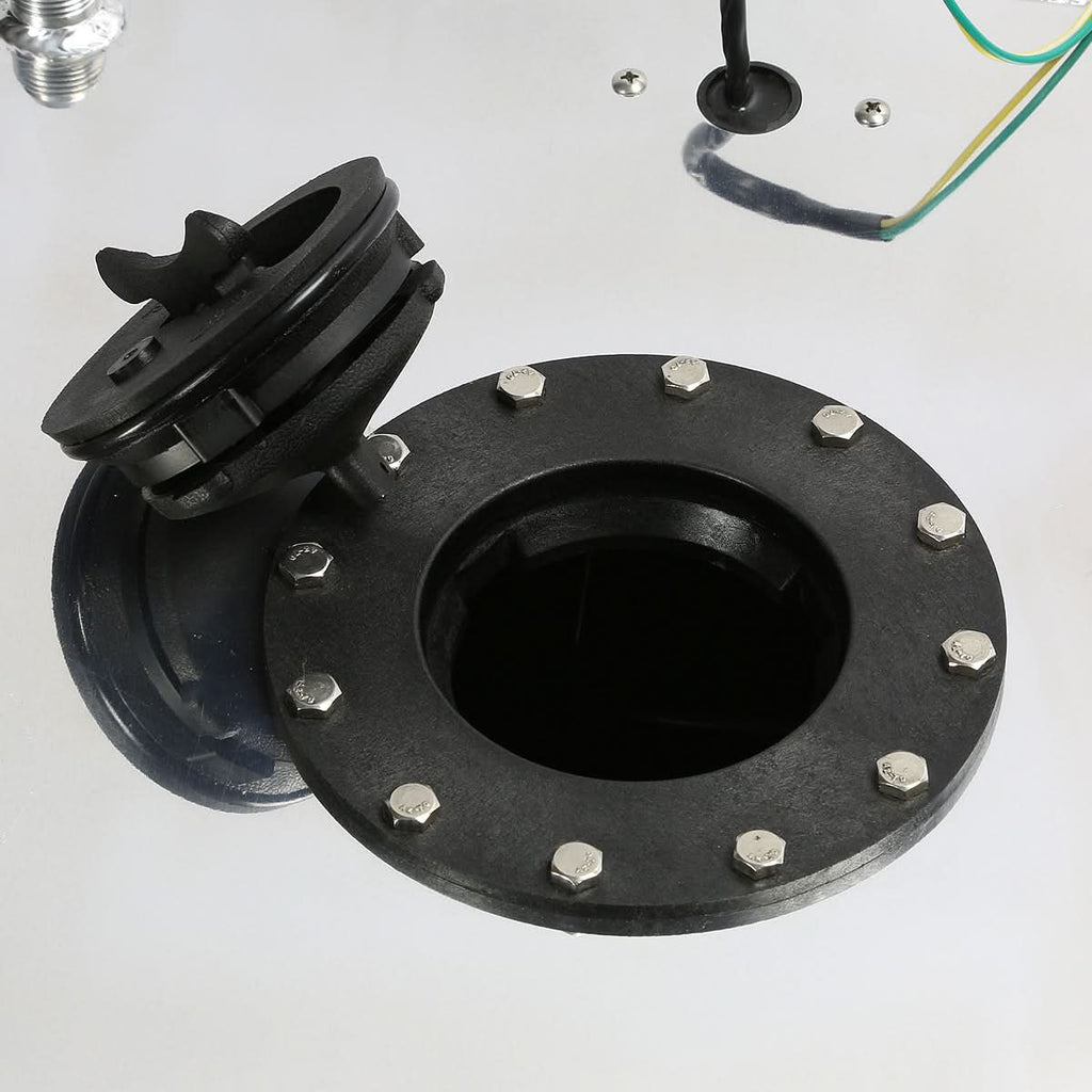 15.5 Gallon Aluminum Fuel Cell Gas Tank with Level Sender - Polished