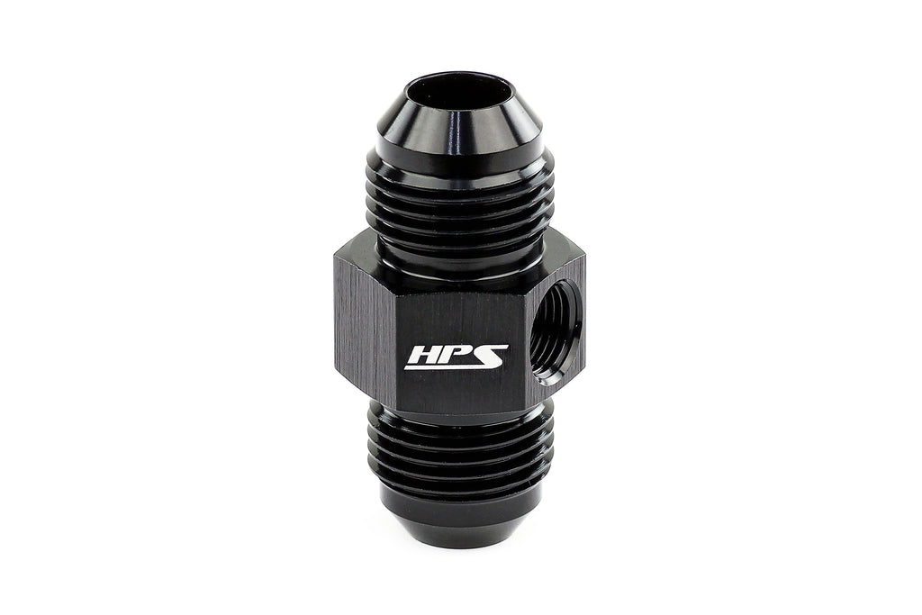 HPS Performance AN -6 Male to Male Adapter with 1/8 NPT Take Off AN191-06