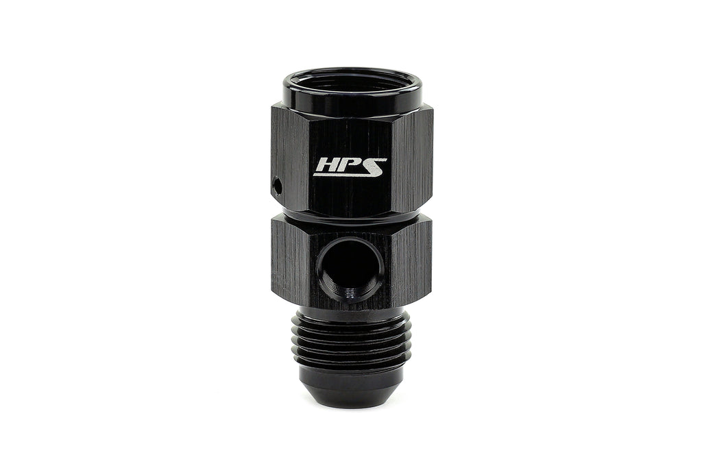 HPS Performance AN -12 Male to Female Adapter with 1/8 NPT Take Off AN192-12