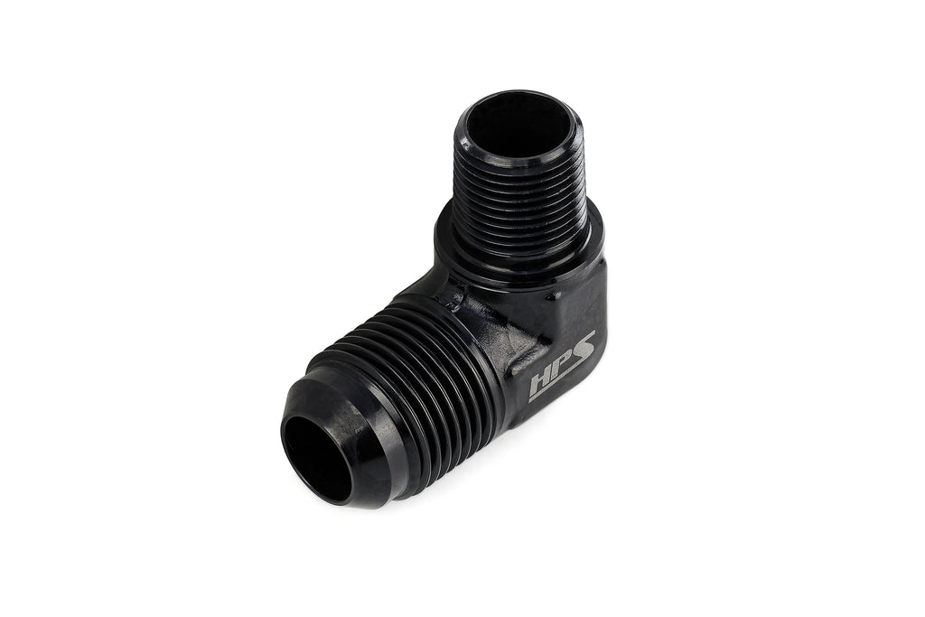 HPS Performance AN Flare -4 to 3/8 NPT 90 Degree Adapter AN822-4-6