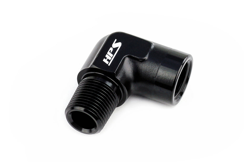 HPS Performance 90 Degree Male to Female 1/2 NPT Adapter AN914-04