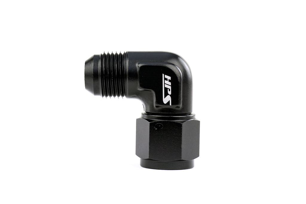 HPS Performance Aluminum AN -3 90 Degree Male to Female Swivel Coupler AN9211-3