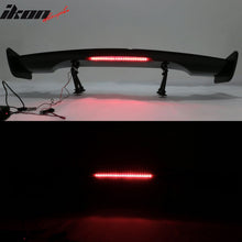 Load image into Gallery viewer, Universal JDM GT Style Carbon Fiber Print Trunk Spoiler ABS w/ Light