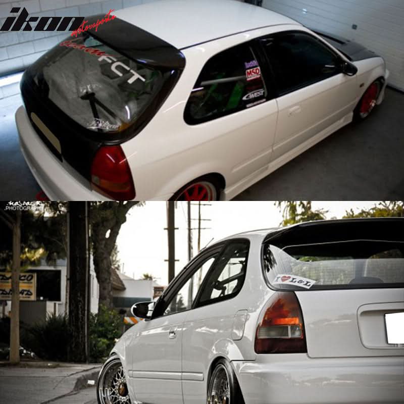 1996-2000 Honda Civic Hatchback Carbon Fiber Rear Roof Visor Spoiler