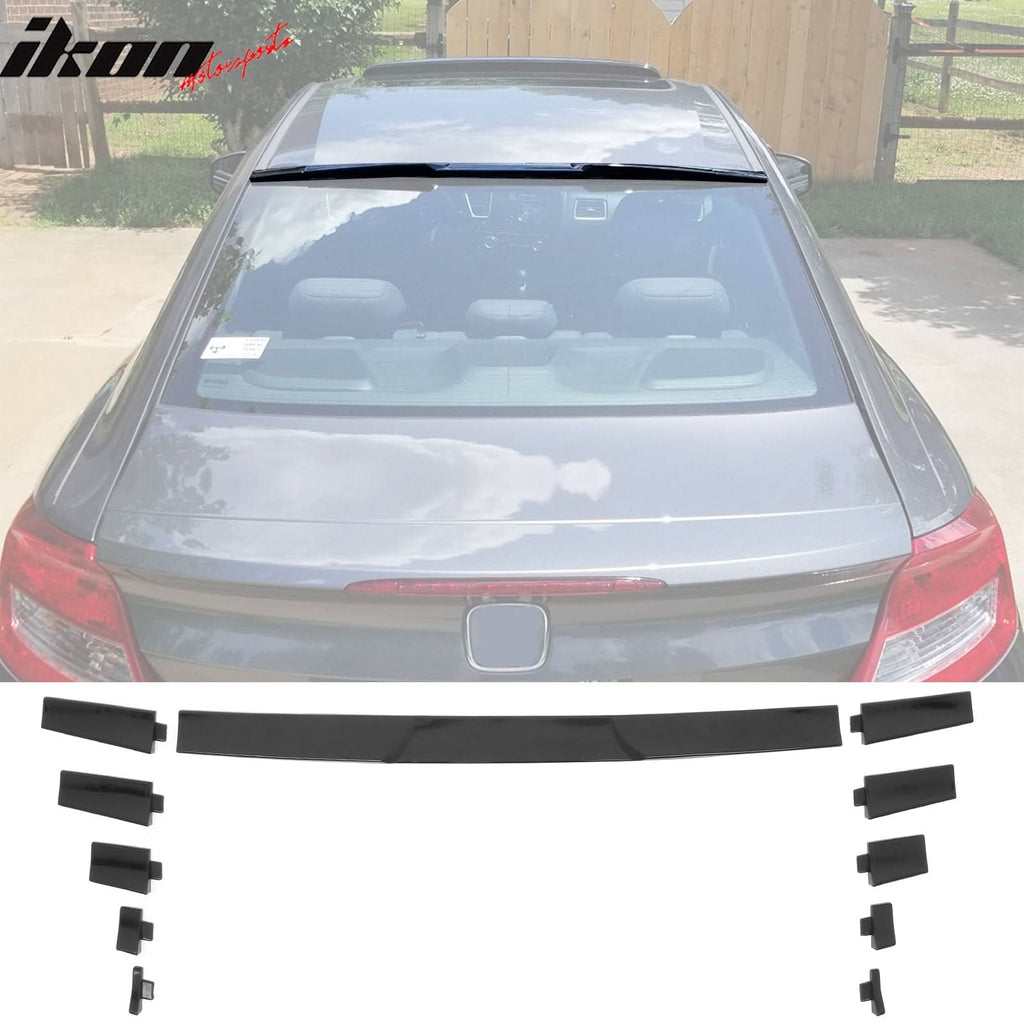 Universal Fitment Rear Window Roof Spoiler Wing Glossy Black