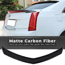 Load image into Gallery viewer, 2016-2019 Cadillac ATS-V V Style Carbon Fiber Trunk Spoiler Wing