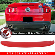 Load image into Gallery viewer, 2010-2014 Ford Mustang GT V6 GT500 Style Trunk Spoiler Wing Lip ABS