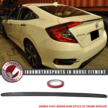 Load image into Gallery viewer, 2016-2021 Honda Civic 4Dr Sedan Rear Trunk Spoiler Ducktail Wing Lip