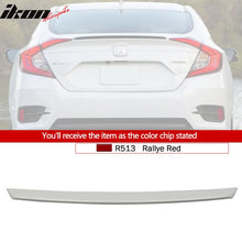 Load image into Gallery viewer, 2016-2021 Honda Civic 4Dr Sedan Rear Trunk Spoiler Ducktail Wing Lip
