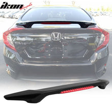 Load image into Gallery viewer, 2016-2021 Honda Civic X Sedan Trunk Spoiler with LED Brake Light ABS